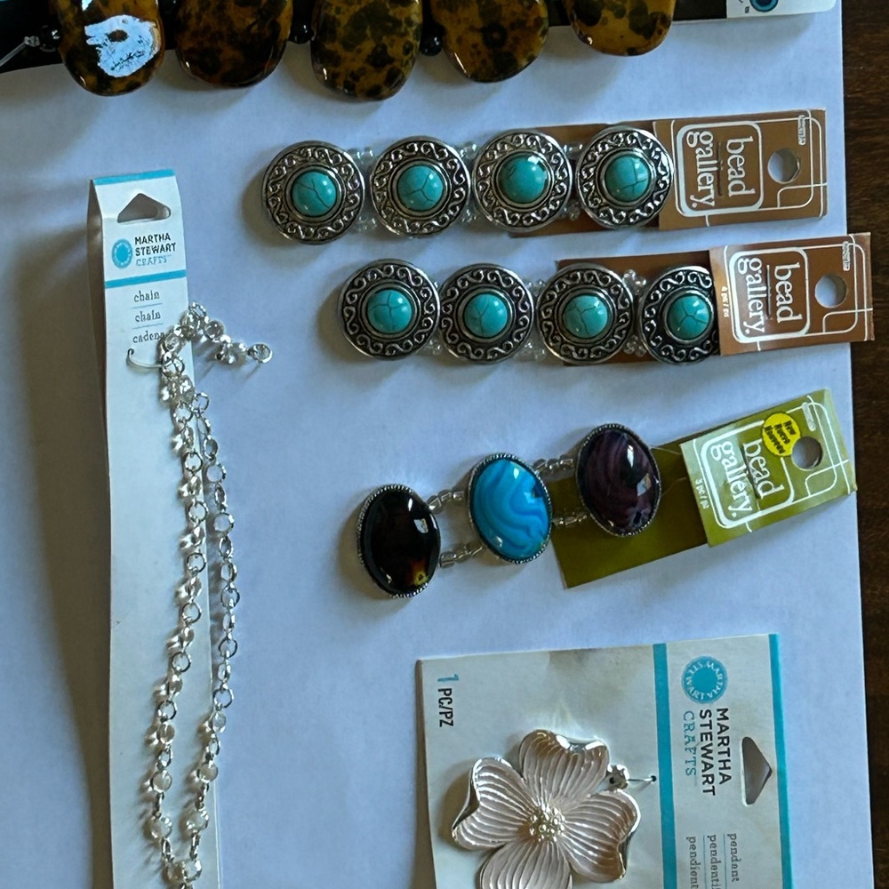 Assortment of Stone Beads and Findings
